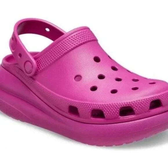 New CROCS Crush Platform High Clogs Bright Fuchsia Hot Pink Shoes Women's 10 - Picture 10 of 16